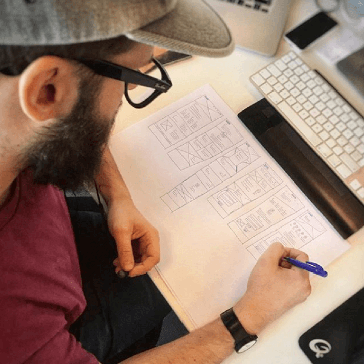 Wireframes på sajten